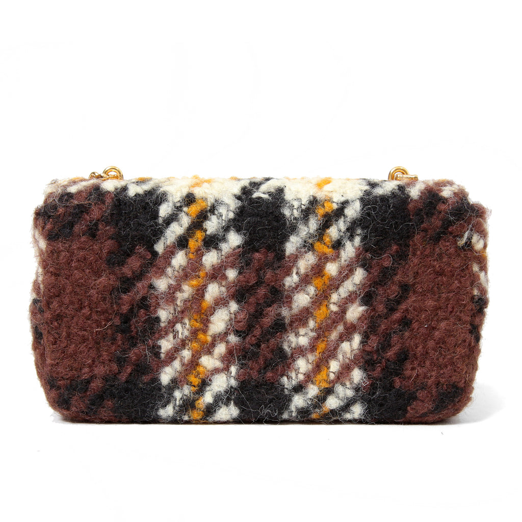 希少 CELINE セリーヌ / 2022秋冬モデル 美品 トリオンフ チェーン ショルダーバッグ / ウール 素材