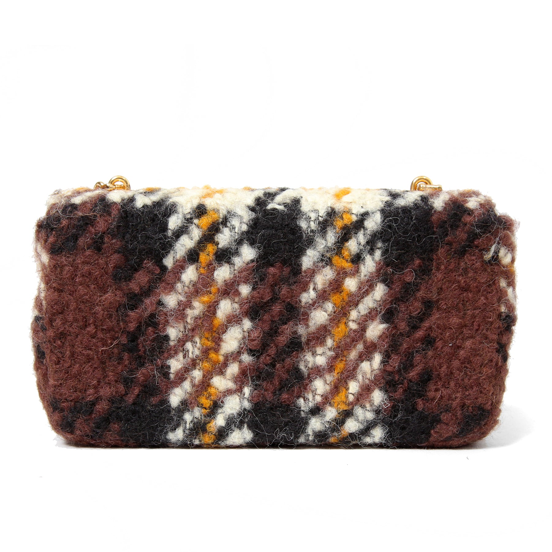 希少 CELINE セリーヌ / 2022秋冬モデル 美品 トリオンフ チェーン ショルダーバッグ / ウール 素材