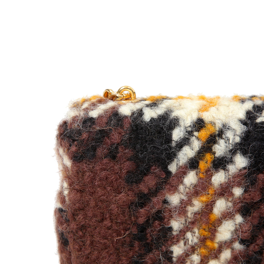 希少 CELINE セリーヌ / 2022秋冬モデル 美品 トリオンフ チェーン ショルダーバッグ / ウール 素材