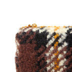 希少 CELINE セリーヌ / 2022秋冬モデル 美品 トリオンフ チェーン ショルダーバッグ / ウール 素材