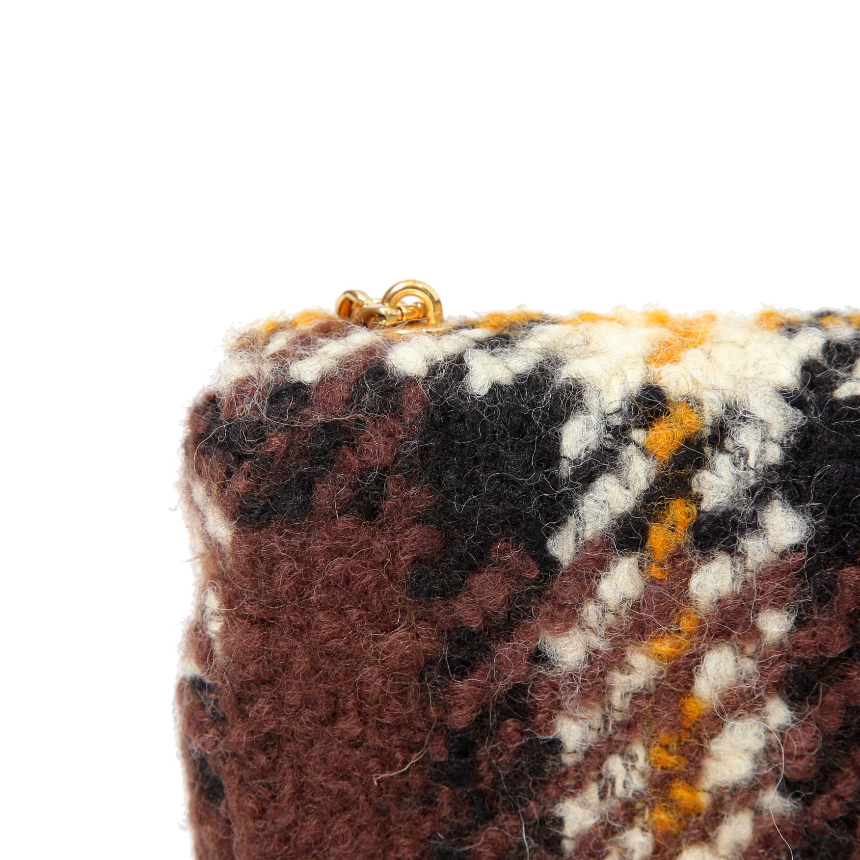 希少 CELINE セリーヌ / 2022秋冬モデル 美品 トリオンフ チェーン ショルダーバッグ / ウール 素材