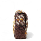 希少 CELINE セリーヌ / 2022秋冬モデル 美品 トリオンフ チェーン ショルダーバッグ / ウール 素材