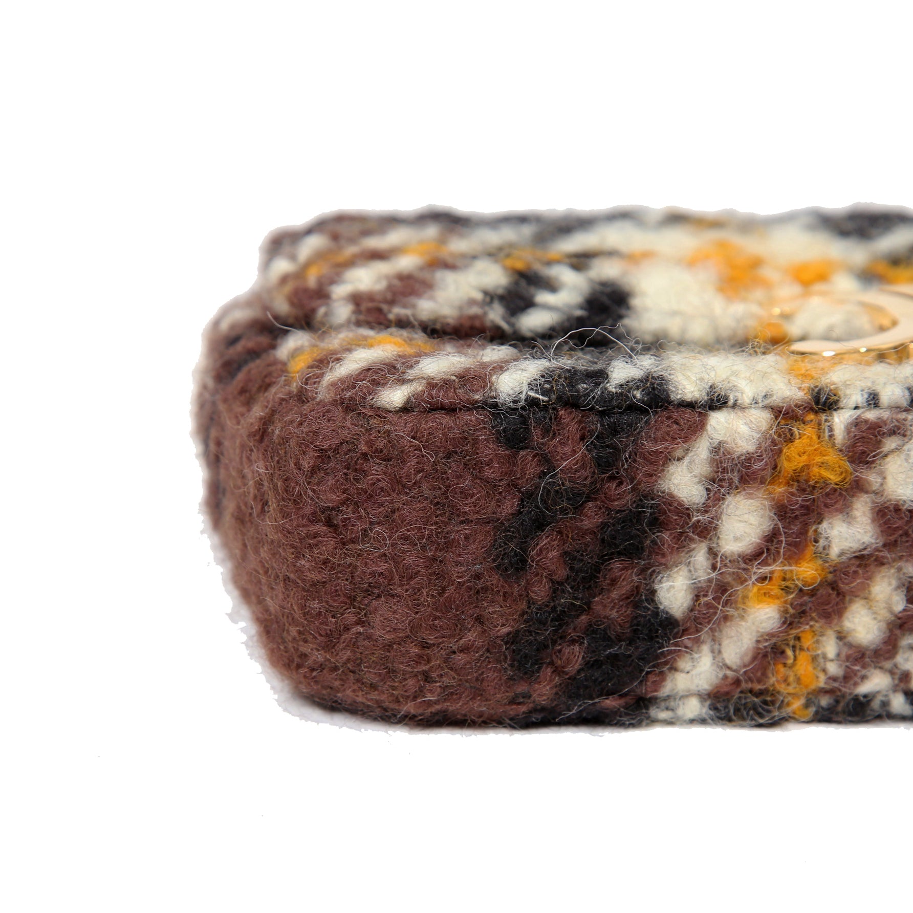 希少 CELINE セリーヌ / 2022秋冬モデル 美品 トリオンフ チェーン ショルダーバッグ / ウール 素材