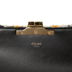 希少 CELINE セリーヌ / 2022秋冬モデル 美品 トリオンフ チェーン ショルダーバッグ / ウール 素材