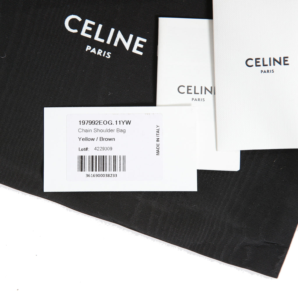 希少 CELINE セリーヌ / 2022秋冬モデル 美品 トリオンフ チェーン ショルダーバッグ / ウール 素材