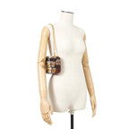 希少 CELINE セリーヌ / 2022秋冬モデル 美品 トリオンフ チェーン ショルダーバッグ / ウール 素材