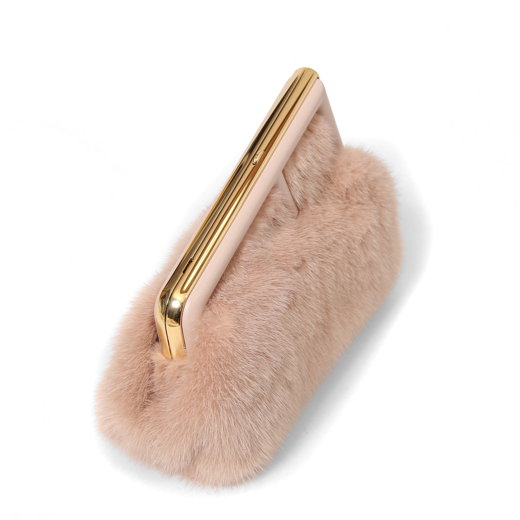 FENDI フェンディ / 2021年モデル 美品 ファースト スモール バッグ / シープ ムートン / PINK