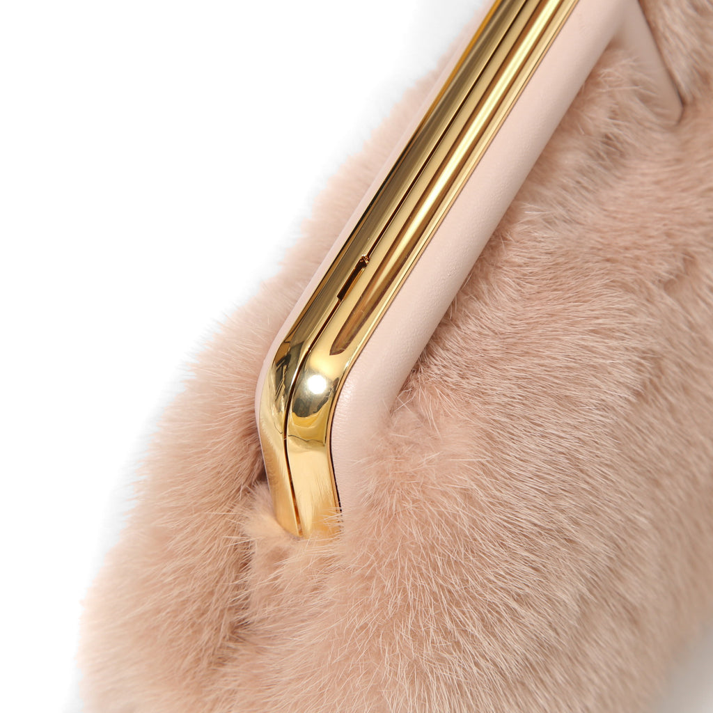 FENDI フェンディ / 2021年モデル 美品 ファースト スモール バッグ / シープ ムートン / PINK