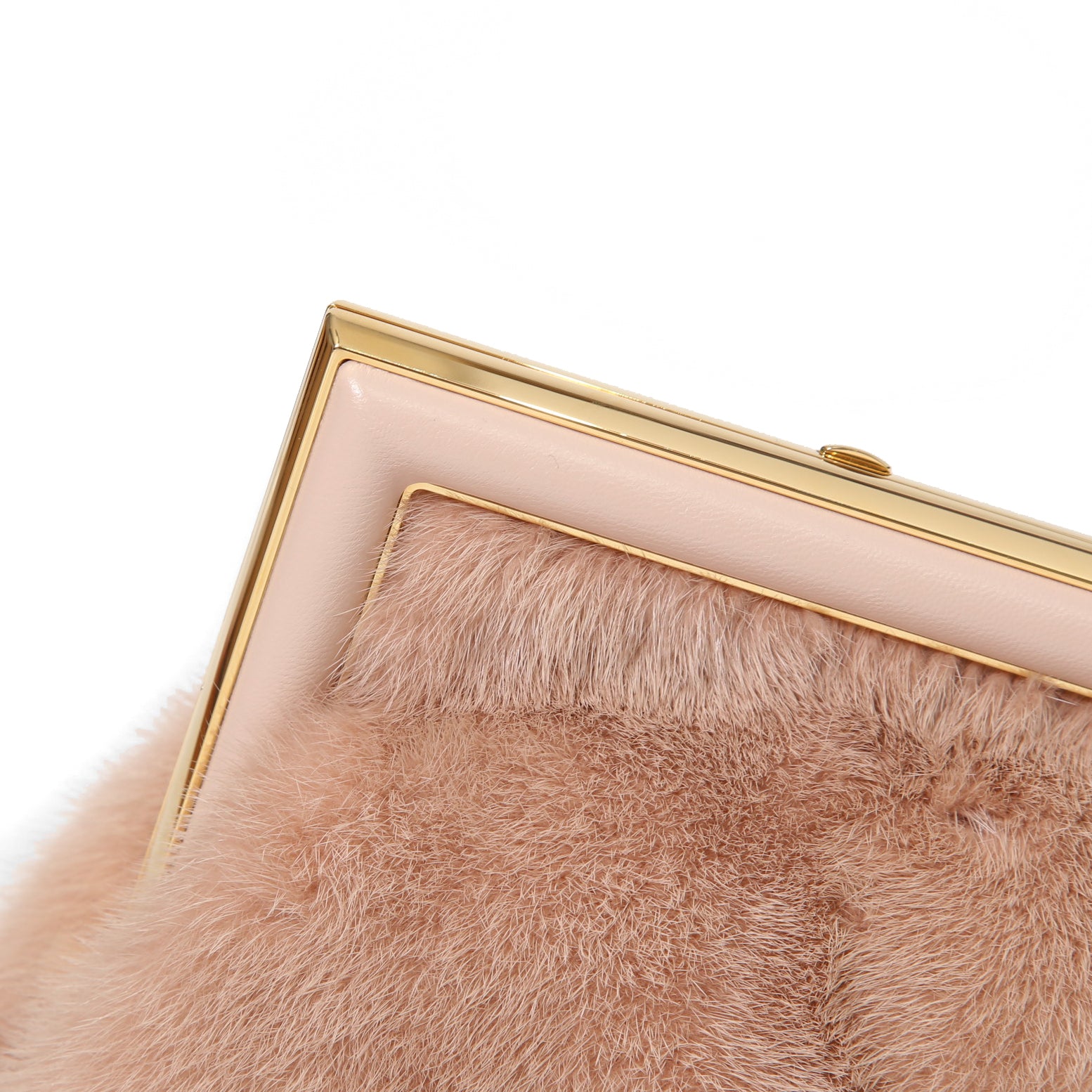 FENDI フェンディ / 2021年モデル 美品 ファースト スモール バッグ / シープ ムートン / PINK