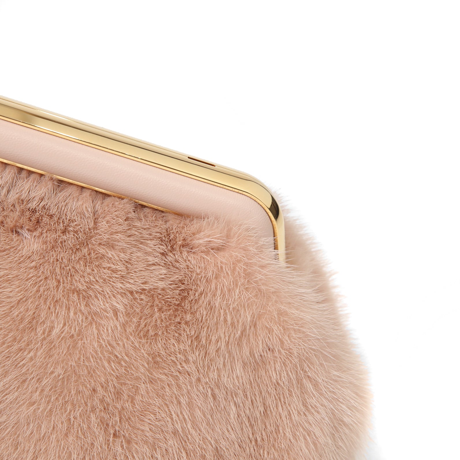 FENDI フェンディ / 2021年モデル 美品 ファースト スモール バッグ / シープ ムートン / PINK