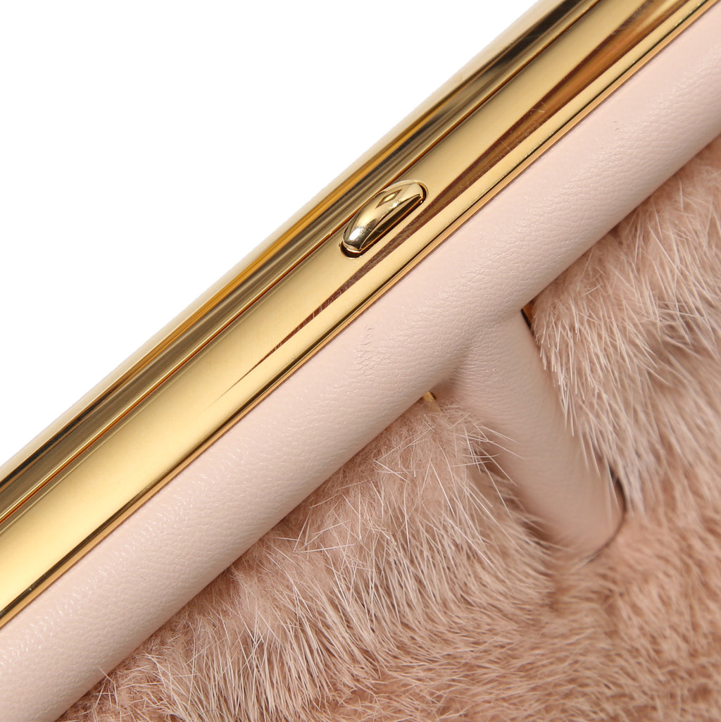 FENDI フェンディ / 2021年モデル 美品 ファースト スモール バッグ / シープ ムートン / PINK