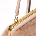 FENDI フェンディ / 2021年モデル 美品 ファースト スモール バッグ / シープ ムートン / PINK