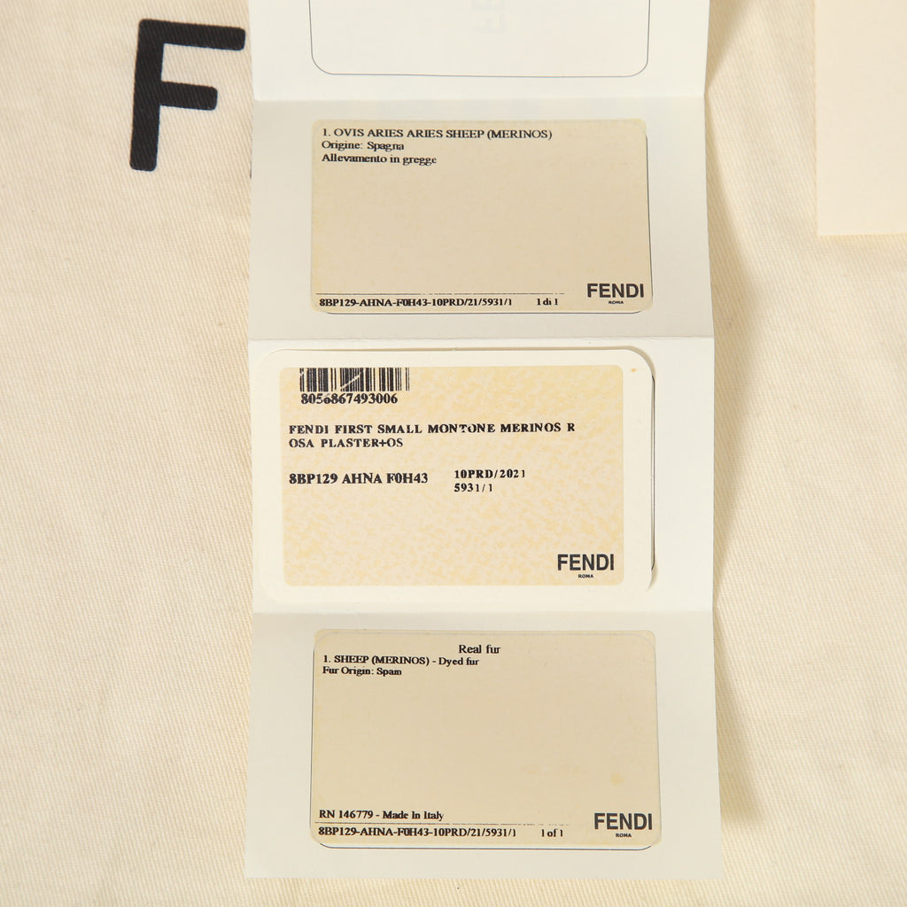 FENDI フェンディ / 2021年モデル 美品 ファースト スモール バッグ / シープ ムートン / PINK