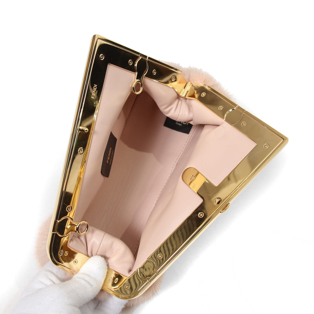 FENDI フェンディ / 2021年モデル 美品 ファースト スモール バッグ / シープ ムートン / PINK