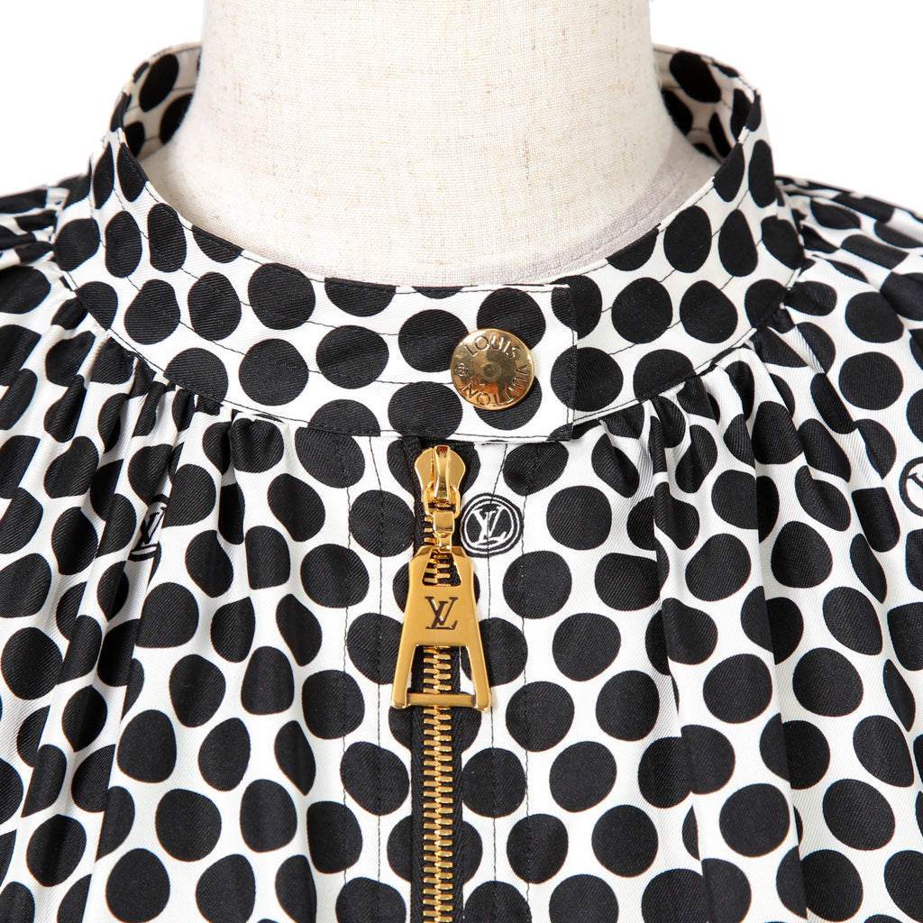 LOUIS VUITTON x YAYOI KUSAMA ルイヴィトン 草間彌生 / 2022AW 美品 ポルカ ドット ボンバージャケット / VCCW02 / size 34 (BLACK)