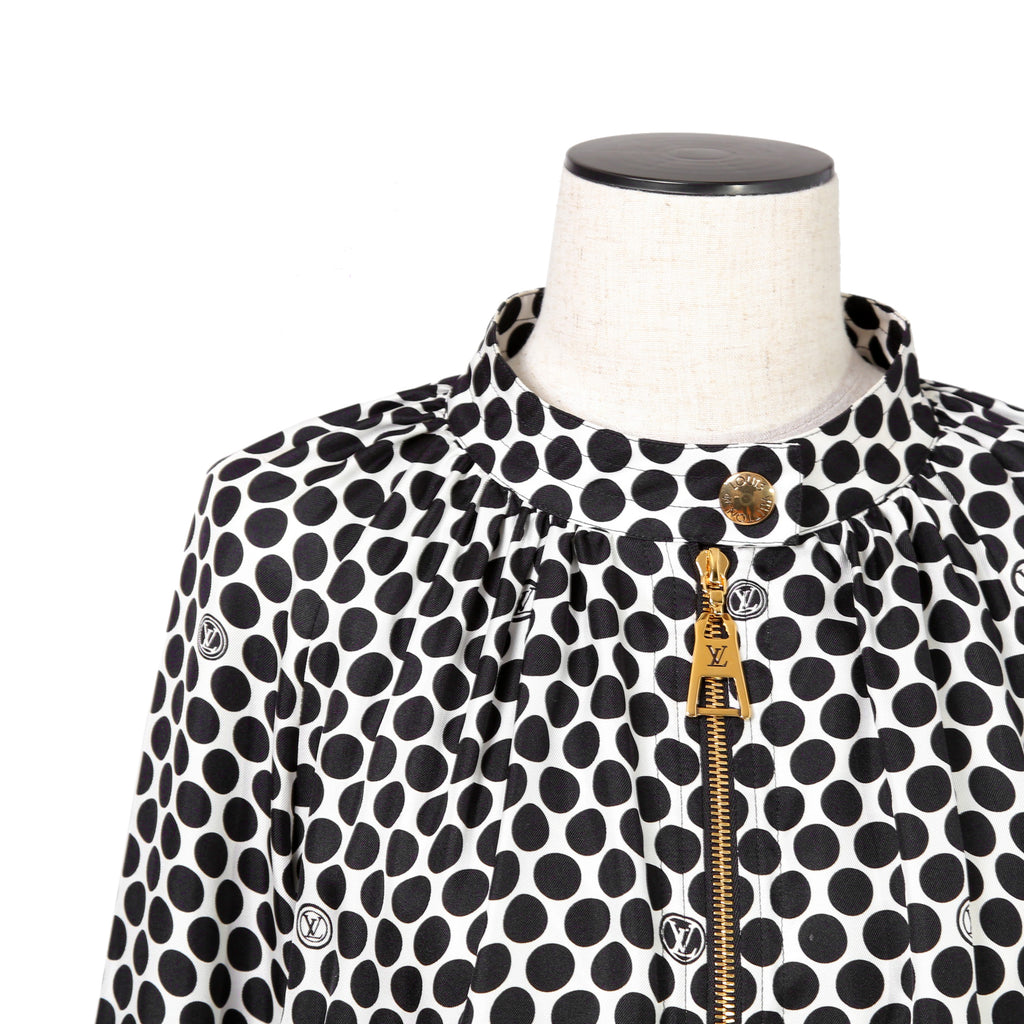 LOUIS VUITTON x YAYOI KUSAMA ルイヴィトン 草間彌生 / 2022AW 美品 ポルカ ドット ボンバージャケット / VCCW02 / size 34 (BLACK)