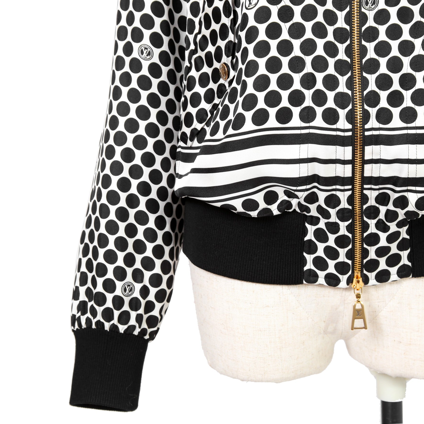 LOUIS VUITTON x YAYOI KUSAMA ルイヴィトン 草間彌生 / 2022AW 美品 ポルカ ドット ボンバージャケット / VCCW02 / size 34 (BLACK)