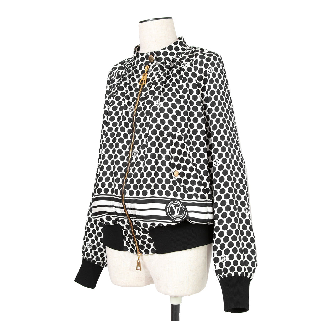 LOUIS VUITTON x YAYOI KUSAMA ルイヴィトン 草間彌生 / 2022AW 美品 ポルカ ドット ボンバージャケット / VCCW02 / size 34 (BLACK)