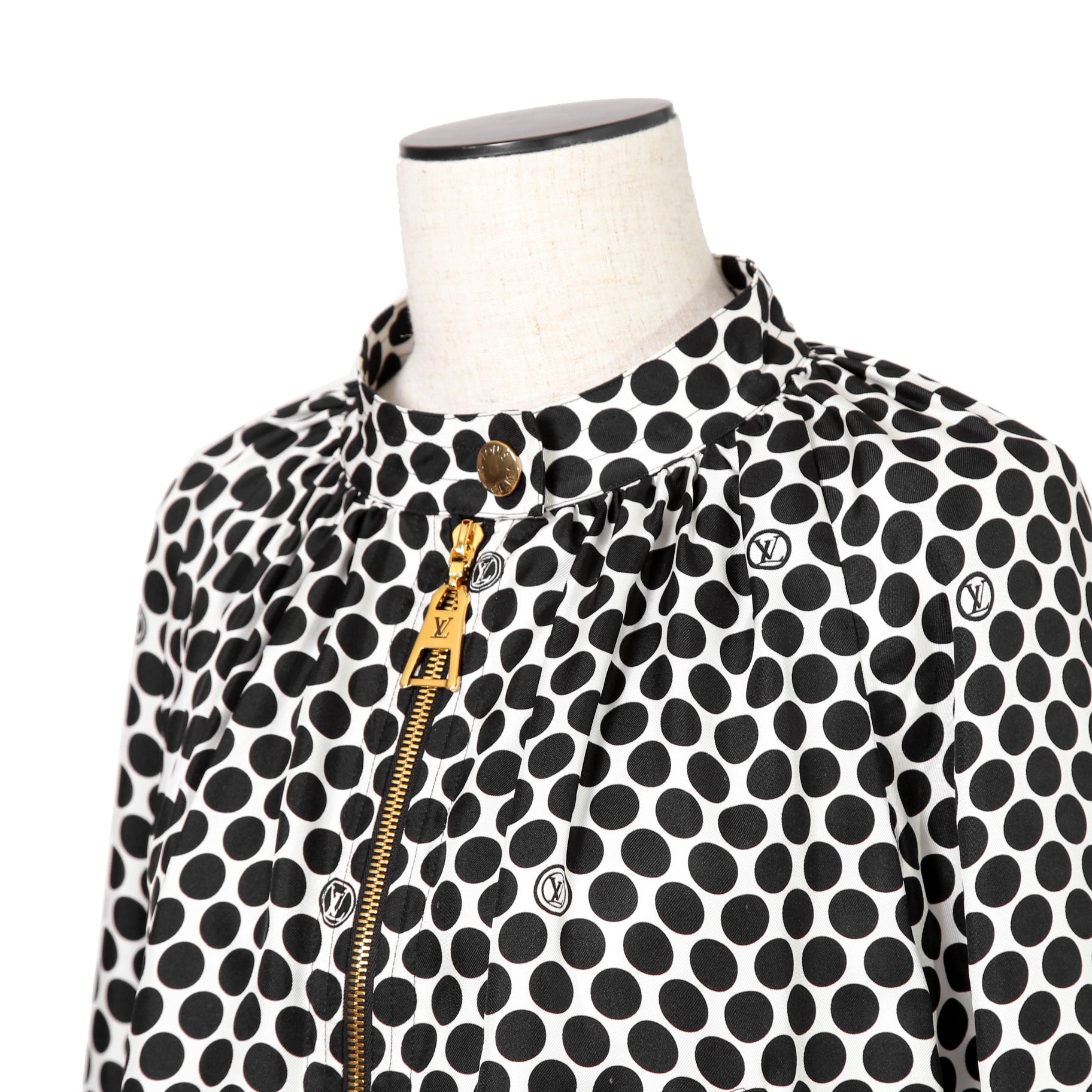 LOUIS VUITTON x YAYOI KUSAMA ルイヴィトン 草間彌生 / 2022AW 美品 ポルカ ドット ボンバージャケット / VCCW02 / size 34 (BLACK)