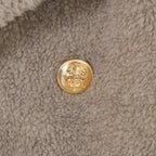 CELINE セリーヌ / 2023AW 美品 CASHMERE CABAN CROPPED FOURRURE / カシミア シルク / シアリング クロップド ファーコート / エディ期 / 2M825426T.18TP / size 38 (グレージュ)