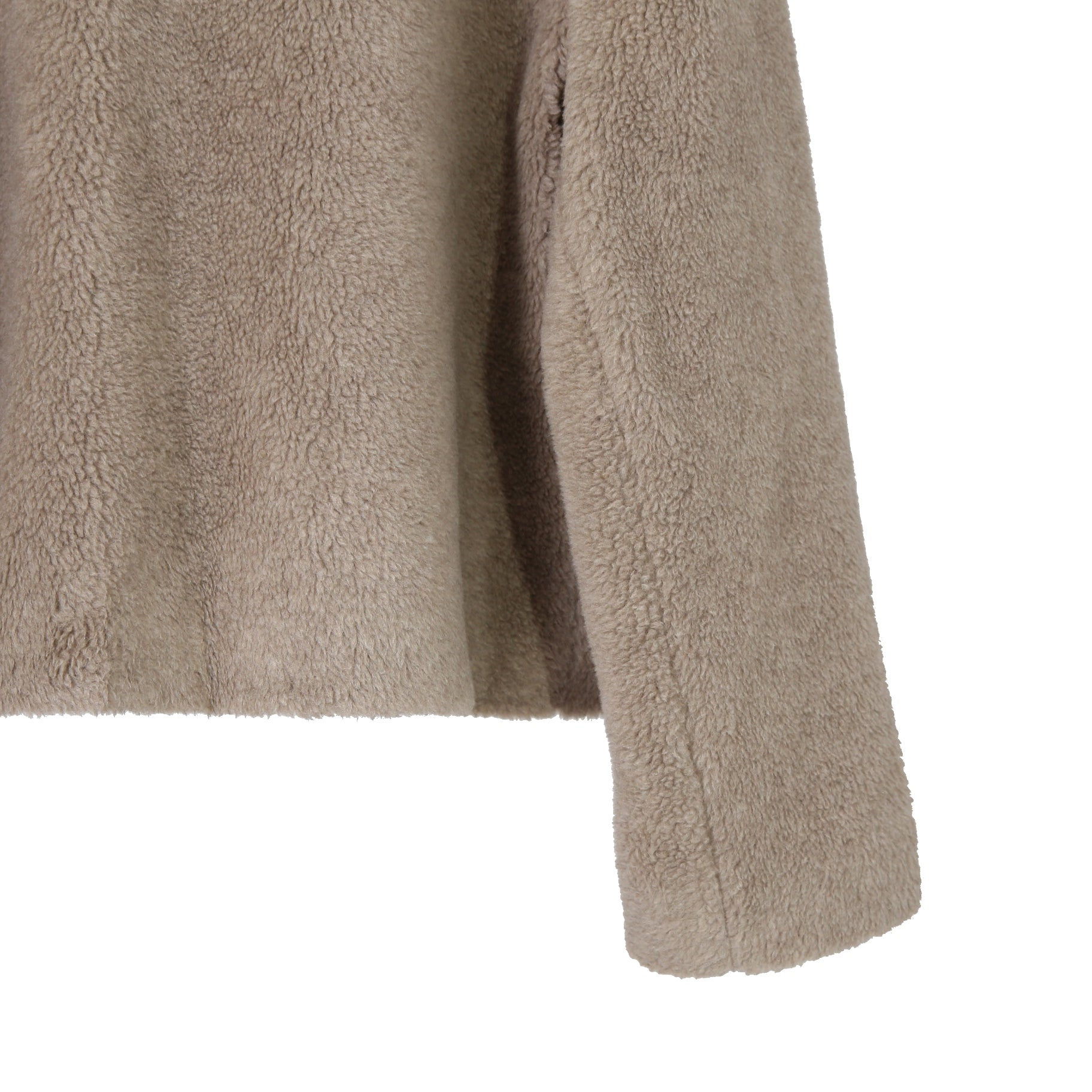 CELINE セリーヌ / 2023AW 美品 CASHMERE CABAN CROPPED FOURRURE / カシミア シルク / シアリング クロップド ファーコート / エディ期 / 2M825426T.18TP / size 38 (グレージュ)