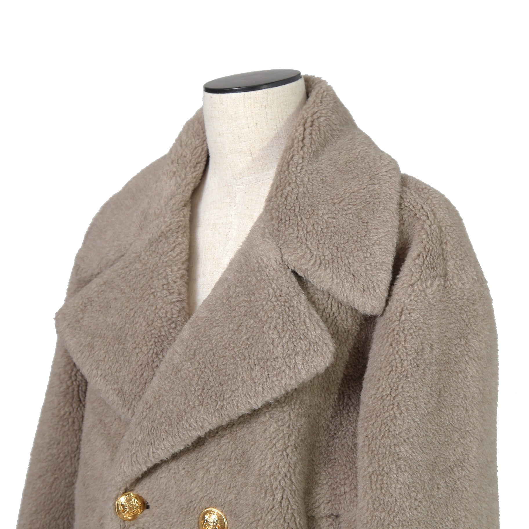 CELINE セリーヌ / 2023AW 美品 CASHMERE CABAN CROPPED FOURRURE / カシミア シルク / シアリング クロップド ファーコート / エディ期 / 2M825426T.18TP / size 38 (グレージュ)