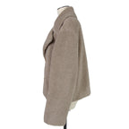 CELINE セリーヌ / 2023AW 美品 CASHMERE CABAN CROPPED FOURRURE / カシミア シルク / シアリング クロップド ファーコート / エディ期 / 2M825426T.18TP / size 38 (グレージュ)