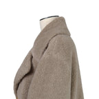 CELINE セリーヌ / 2023AW 美品 CASHMERE CABAN CROPPED FOURRURE / カシミア シルク / シアリング クロップド ファーコート / エディ期 / 2M825426T.18TP / size 38 (グレージュ)