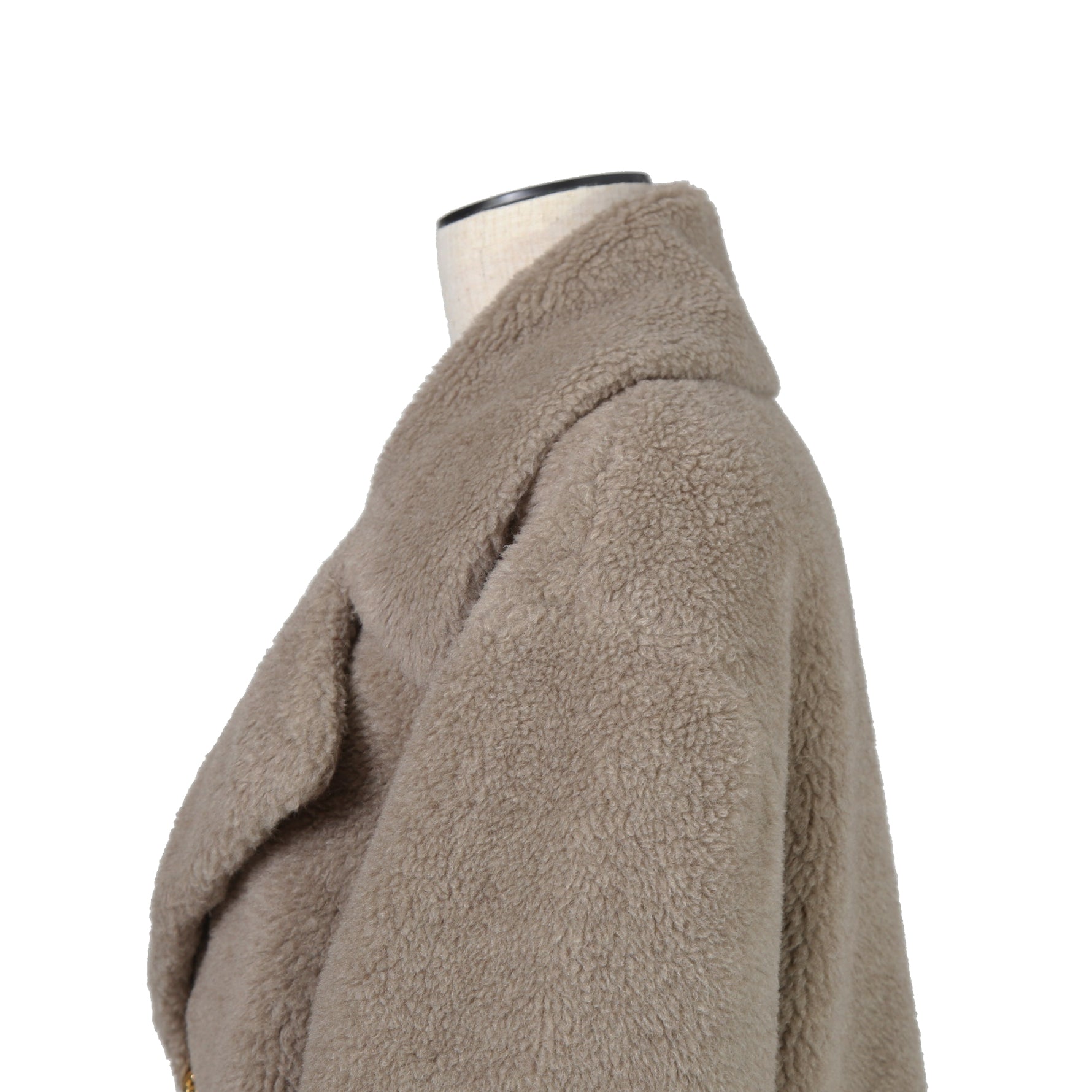 CELINE セリーヌ / 2023AW 美品 CASHMERE CABAN CROPPED FOURRURE / カシミア シルク / シアリング クロップド ファーコート / エディ期 / 2M825426T.18TP / size 38 (グレージュ)