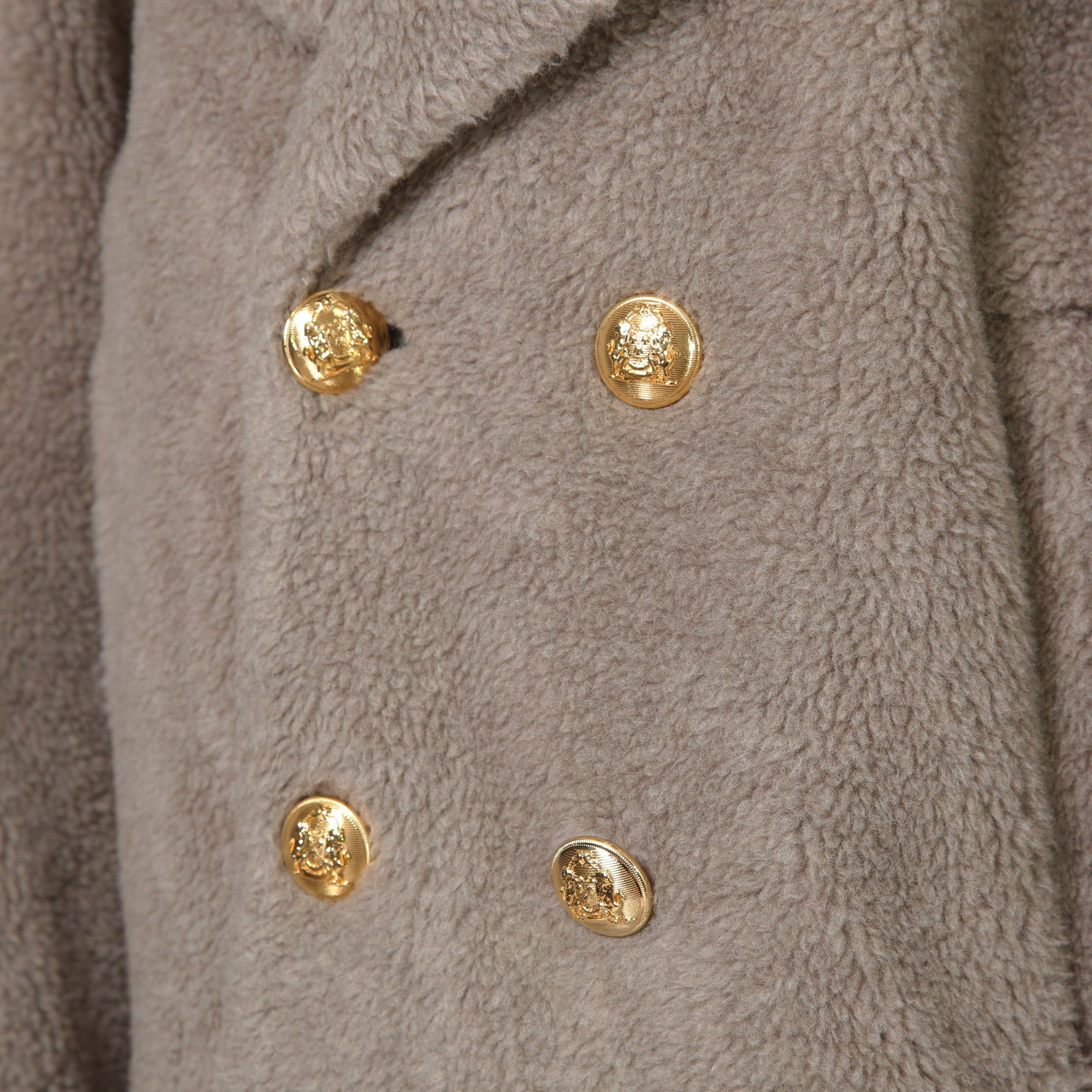 CELINE セリーヌ / 2023AW 美品 CASHMERE CABAN CROPPED FOURRURE / カシミア シルク / シアリング クロップド ファーコート / エディ期 / 2M825426T.18TP / size 38 (グレージュ)