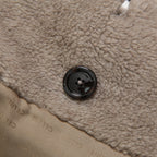 CELINE セリーヌ / 2023AW 美品 CASHMERE CABAN CROPPED FOURRURE / カシミア シルク / シアリング クロップド ファーコート / エディ期 / 2M825426T.18TP / size 38 (グレージュ)