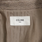 CELINE セリーヌ / 2023AW 美品 CASHMERE CABAN CROPPED FOURRURE / カシミア シルク / シアリング クロップド ファーコート / エディ期 / 2M825426T.18TP / size 38 (グレージュ)