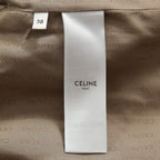 CELINE セリーヌ / 2023AW 美品 CASHMERE CABAN CROPPED FOURRURE / カシミア シルク / シアリング クロップド ファーコート / エディ期 / 2M825426T.18TP / size 38 (グレージュ)