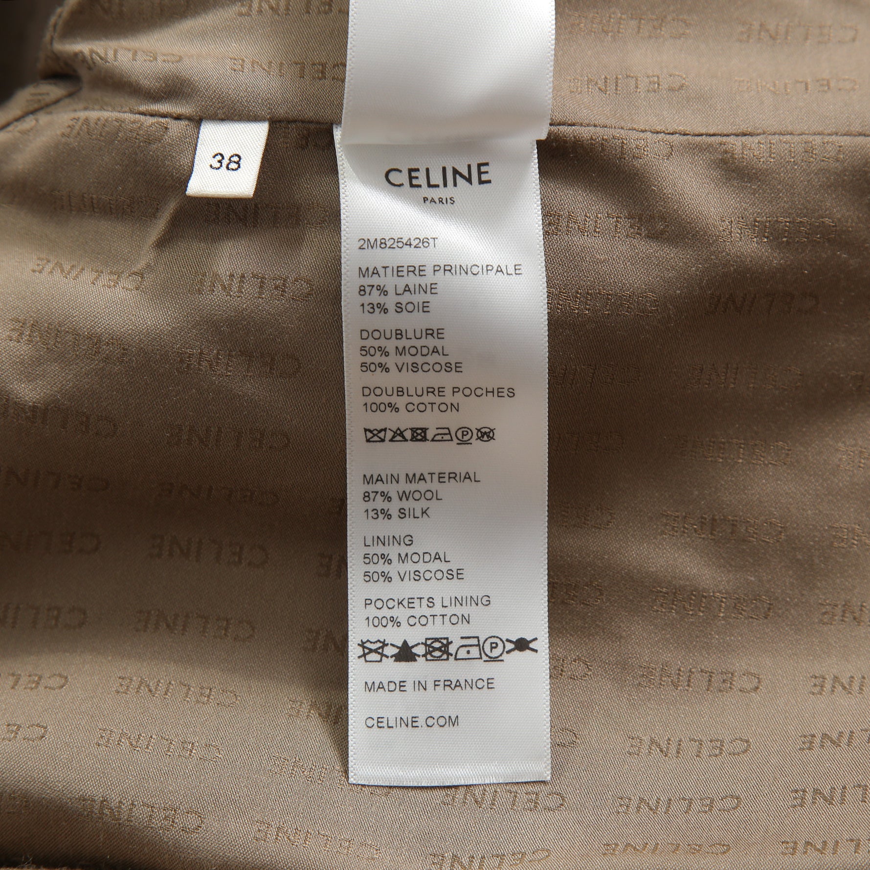 CELINE セリーヌ / 2023AW 美品 CASHMERE CABAN CROPPED FOURRURE / カシミア シルク / シアリング クロップド ファーコート / エディ期 / 2M825426T.18TP / size 38 (グレージュ)