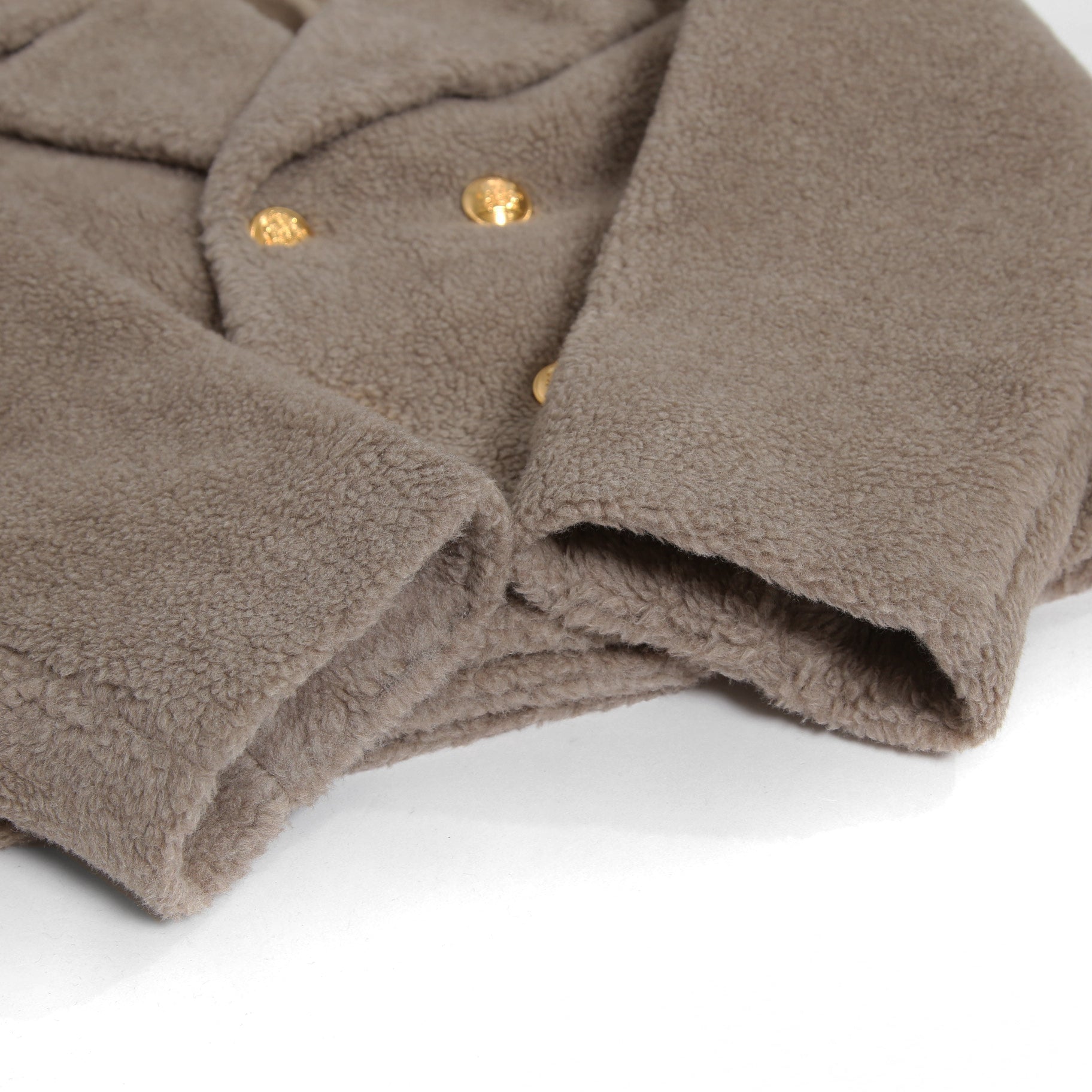 CELINE セリーヌ / 2023AW 美品 CASHMERE CABAN CROPPED FOURRURE / カシミア シルク / シアリング クロップド ファーコート / エディ期 / 2M825426T.18TP / size 38 (グレージュ)