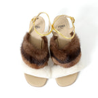 極美品 FENDI フェンディ / 定価28.7 / ハイヒール ミンク ファー サンダル / イタリア製 / size 36 / 8X8275AI11F1H00