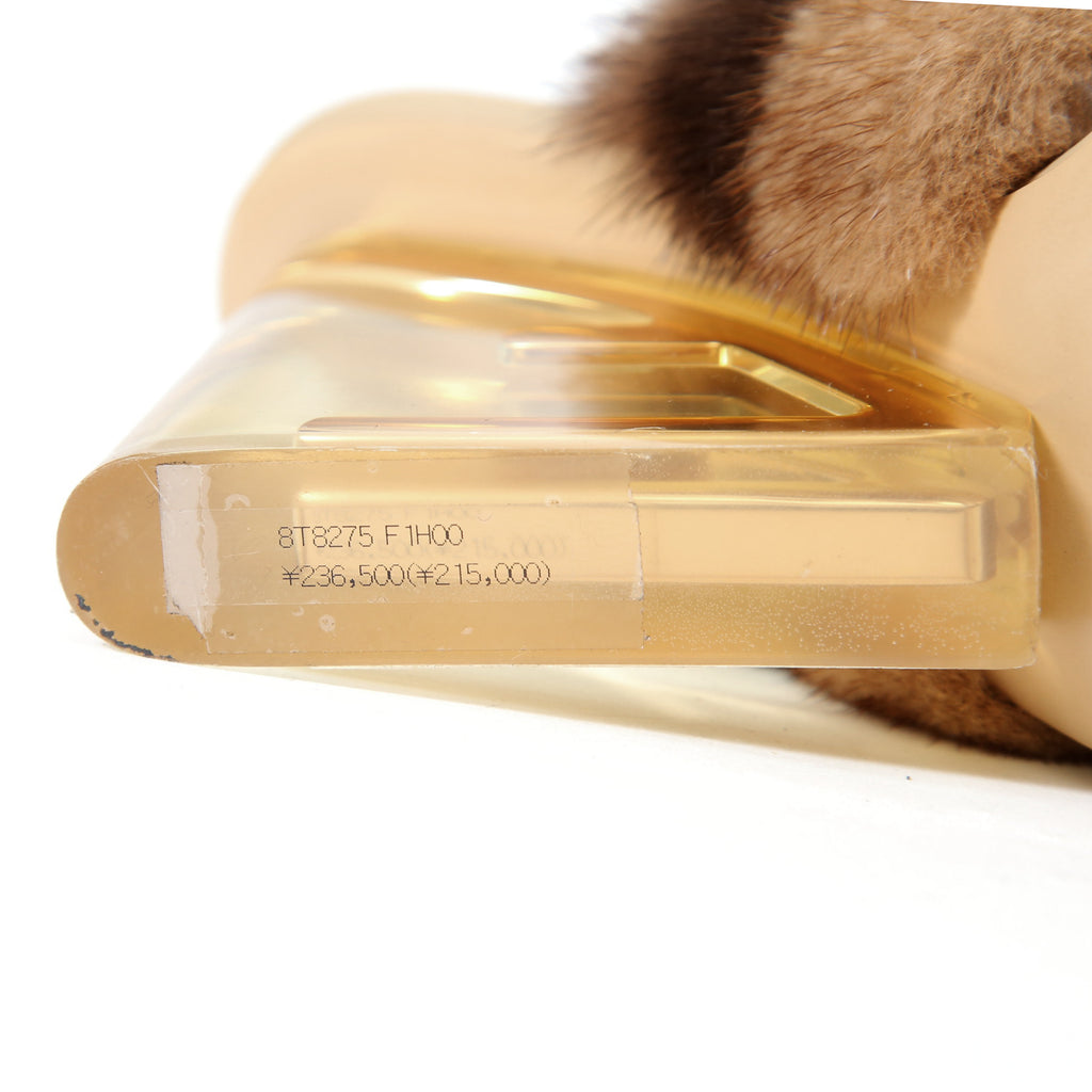 極美品 FENDI フェンディ / 定価28.7 / ハイヒール ミンク ファー サンダル / イタリア製 / size 36 / 8X8275AI11F1H00
