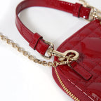 Christian Dior クリスチャンディオール / 美品 Lady Dior Call'in Dior フォンホルダー カナージュ パテントカーフスキン / ミニバッグ / CHERRY RED