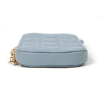 Christian Dior クリスチャンディオール / 美品 Lady Dior Call'in Dior フォンホルダー カナージュ ラムスキン / ミニバッグ / クラウドブルー