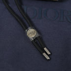 Chrstian Dior クリスチャンディオール / 美品 オブリーク ジャガード カーフスキン フォンポーチ / スマホ ショルダー バッグ (BLACK)