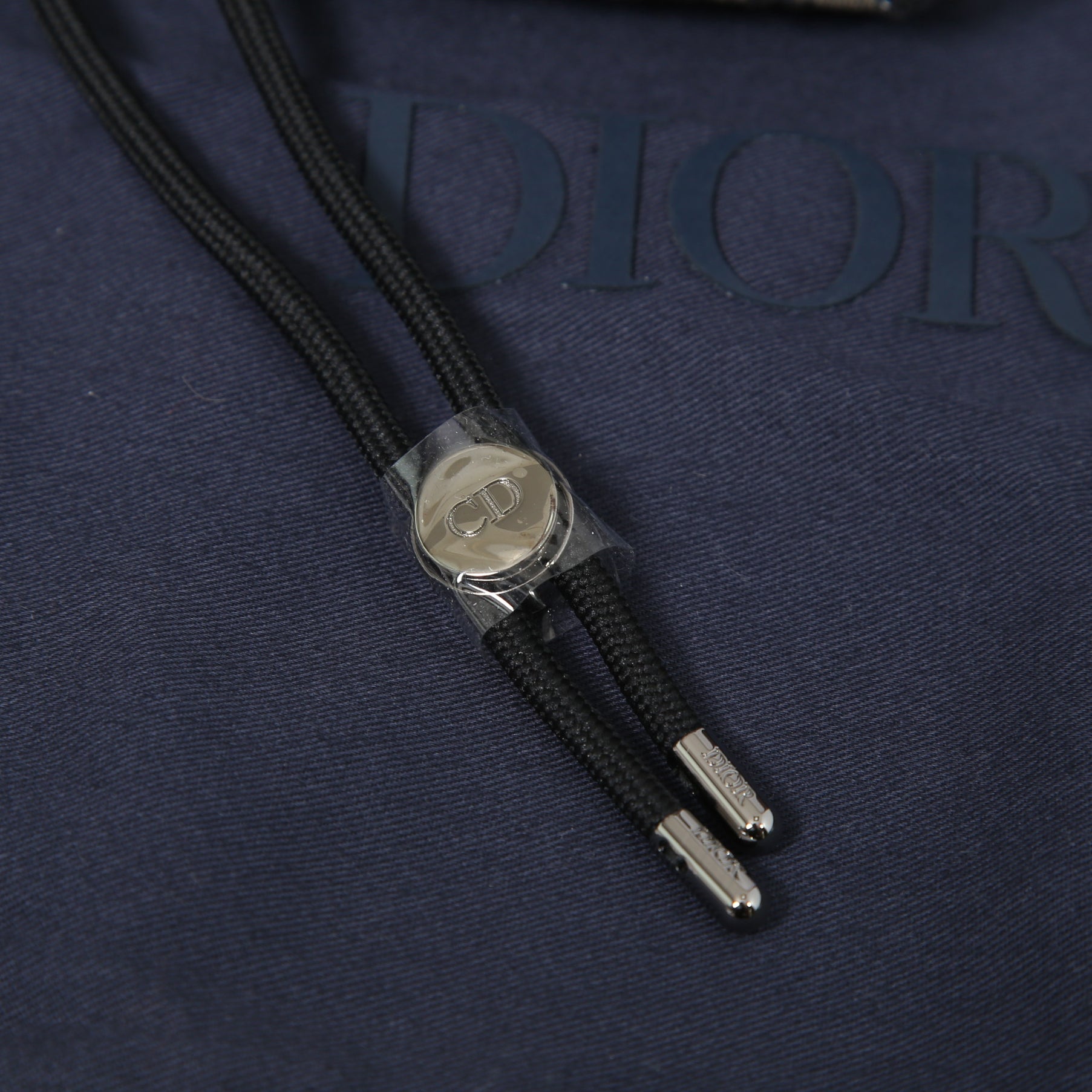 Chrstian Dior クリスチャンディオール / 美品 オブリーク ジャガード カーフスキン フォンポーチ / スマホ ショルダー バッグ (BLACK)