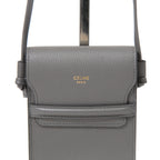 Celine セリーヌ / 美品 Phone pouch with Flap ポーチ スマホケース / カーフスキン / GRAY