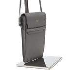Celine セリーヌ / 美品 Phone pouch with Flap ポーチ スマホケース / カーフスキン / GRAY