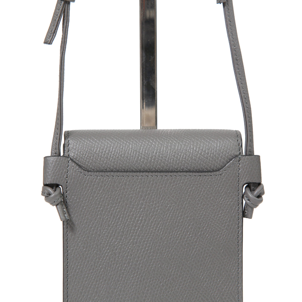 Celine セリーヌ / 美品 Phone pouch with Flap ポーチ スマホケース / カーフスキン / GRAY