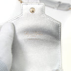 ROGER VIVIER ロジェ ヴィヴィエ/ 21SS 美品Miss Vivier Pocket in Pelle / クロコ型押し フォン ポーチ / スマホ ショルダー バッグ ケース / SILVER