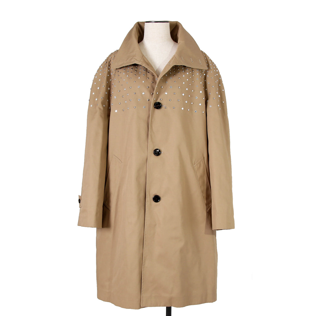 CELINE セリーヌ / 22AW 美品 エディ期 / スタッズ 中綿 スタンドカラー コート / テクニカルコットン / 2M967004N /size 44 (BEIGE)