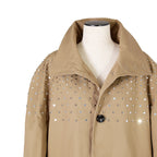 CELINE セリーヌ / 22AW 美品 エディ期 / スタッズ 中綿 スタンドカラー コート / テクニカルコットン / 2M967004N /size 44 (BEIGE)