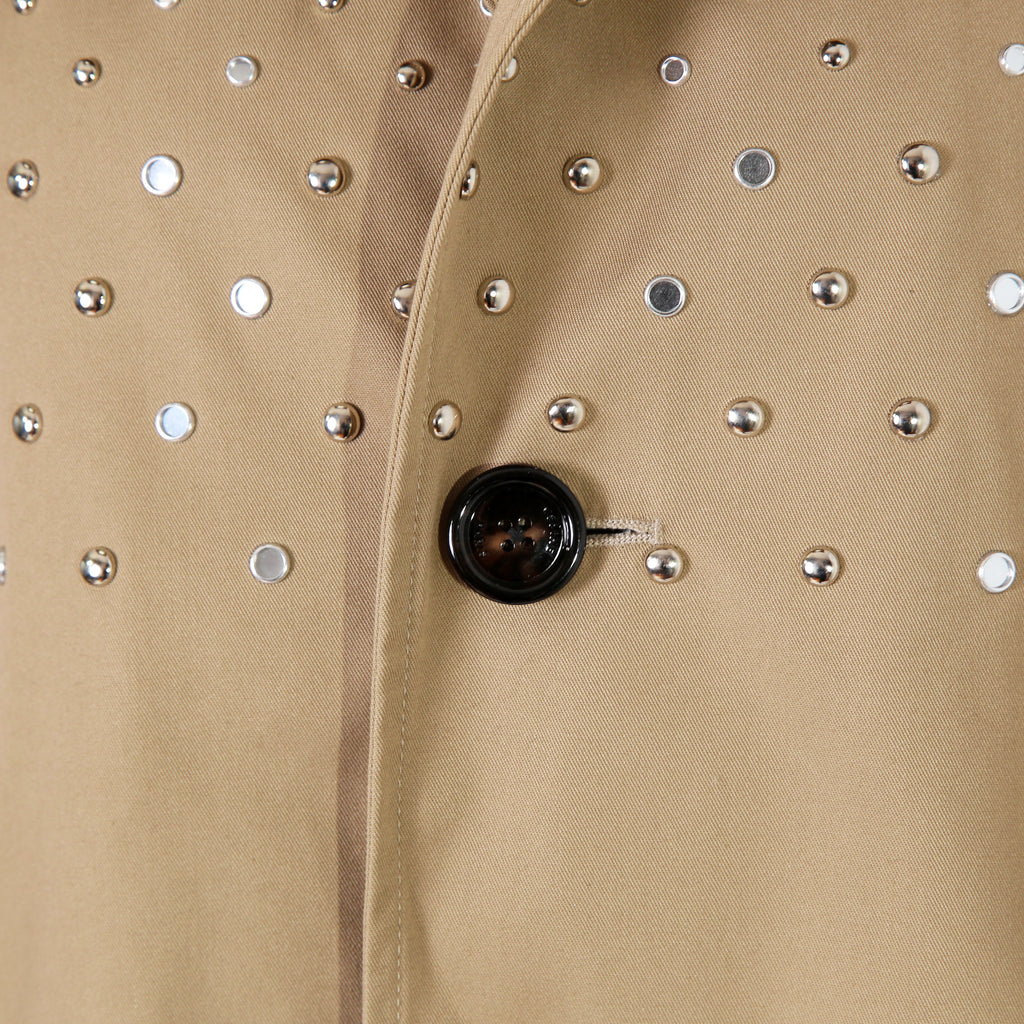 CELINE セリーヌ / 22AW 美品 エディ期 / スタッズ 中綿 スタンドカラー コート / テクニカルコットン / 2M967004N /size 44 (BEIGE)