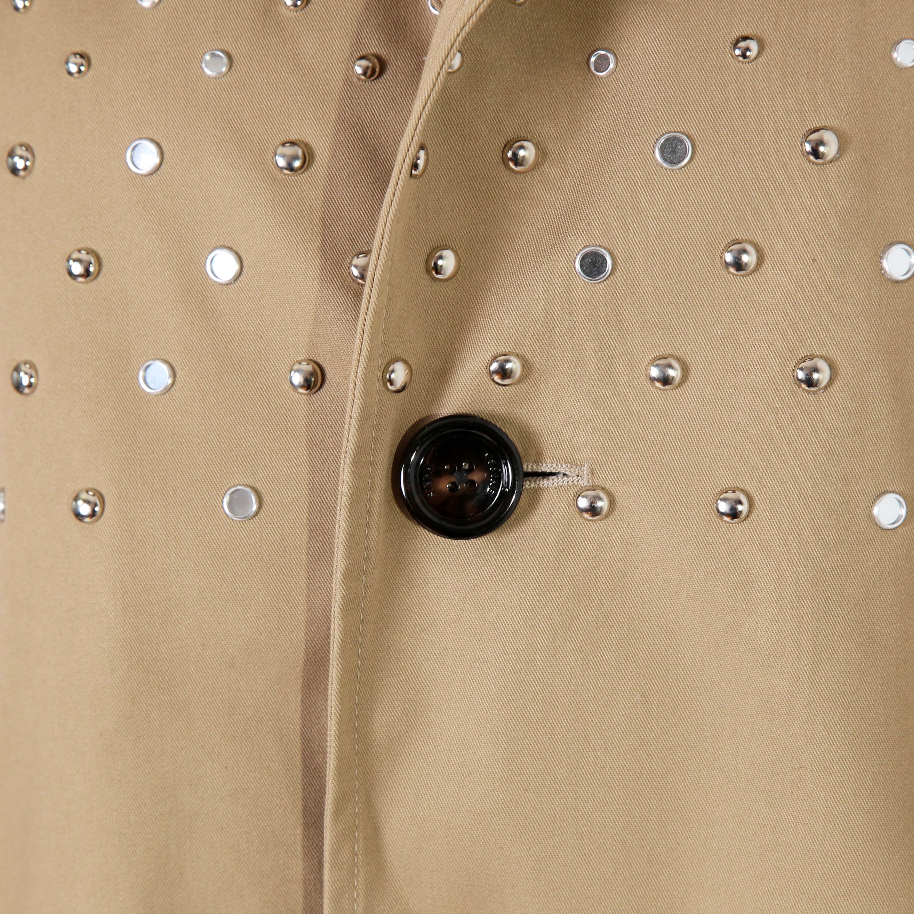 CELINE セリーヌ / 22AW 美品 エディ期 / スタッズ 中綿 スタンドカラー コート / テクニカルコットン / 2M967004N /size 44 (BEIGE)