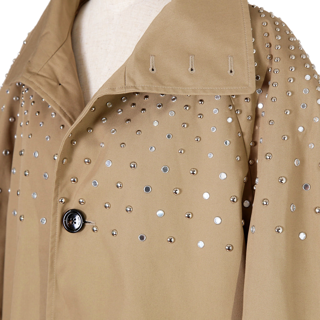 CELINE セリーヌ / 22AW 美品 エディ期 / スタッズ 中綿 スタンドカラー コート / テクニカルコットン / 2M967004N /size 44 (BEIGE)